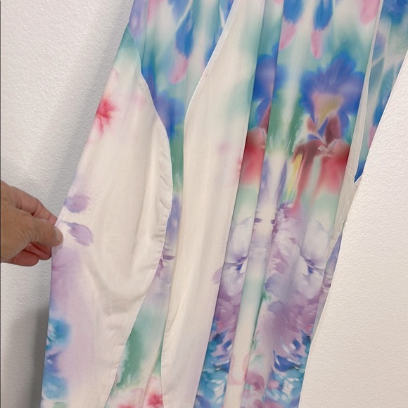 AFRM Blue and Purple Slip Maxi Dress/ Coverup Size XL PTP 19” NWT - Picture 6 of 10